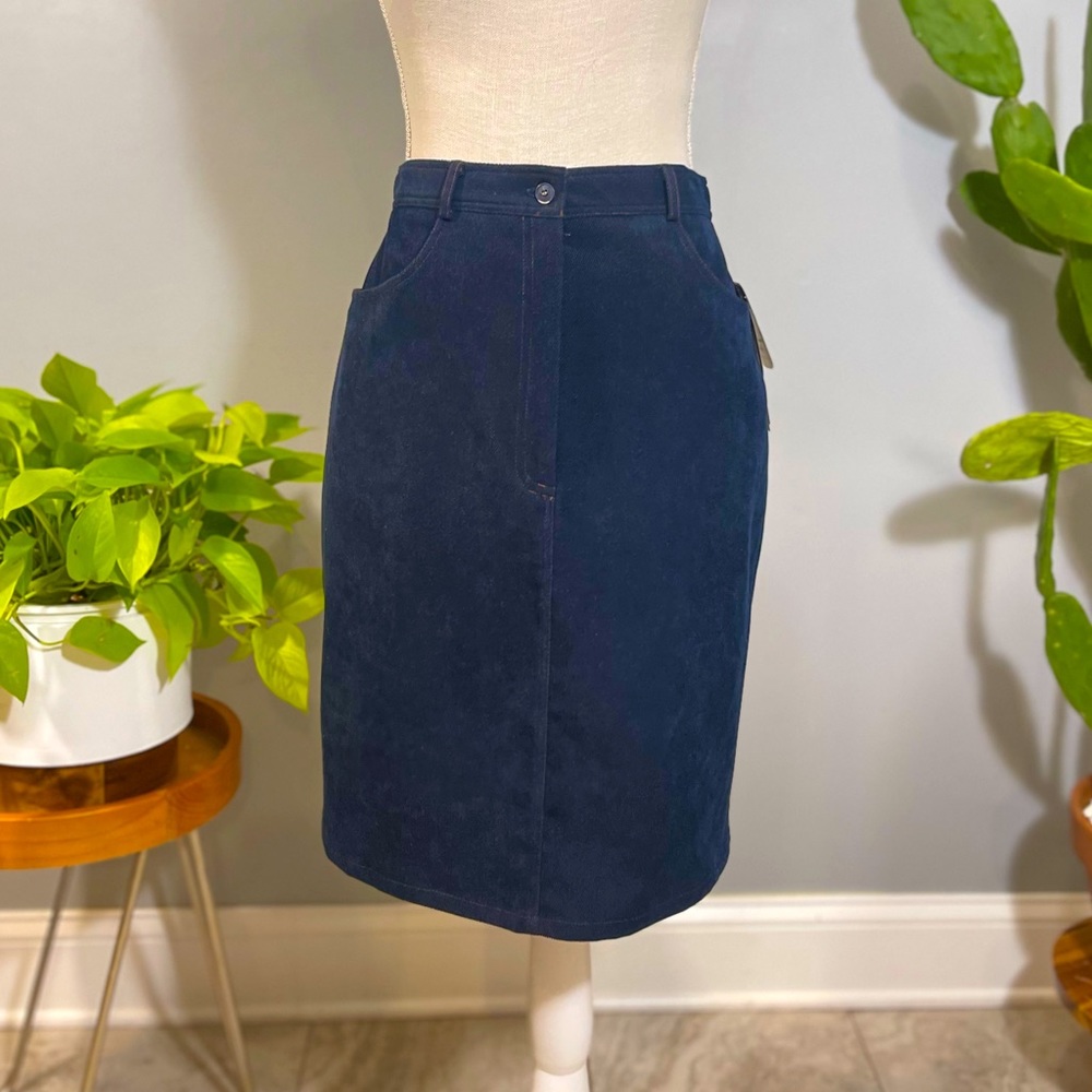 NWT vintage corduroy navy skirt 10